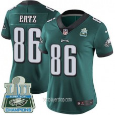 Zach Ertz Philadelphia Eagles Womens Limited Midnight Team Color Vapor Super Bowl Champions Green Jersey Bestplayer